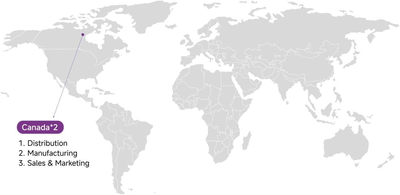 Supreme One presence in Canada
